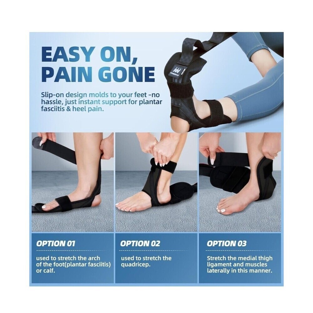 Foot and Calf Stretcher-Stretching Strap For Plantar Fasciitis, Heel Spurs, Foot - Picture 8 of 8